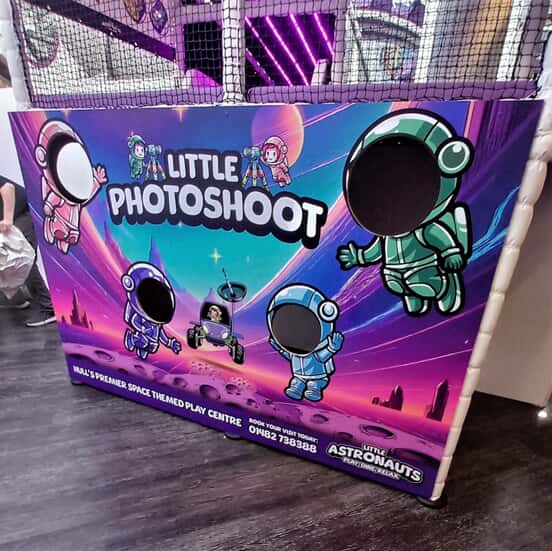 An image of the Little Astronauts graphics installation